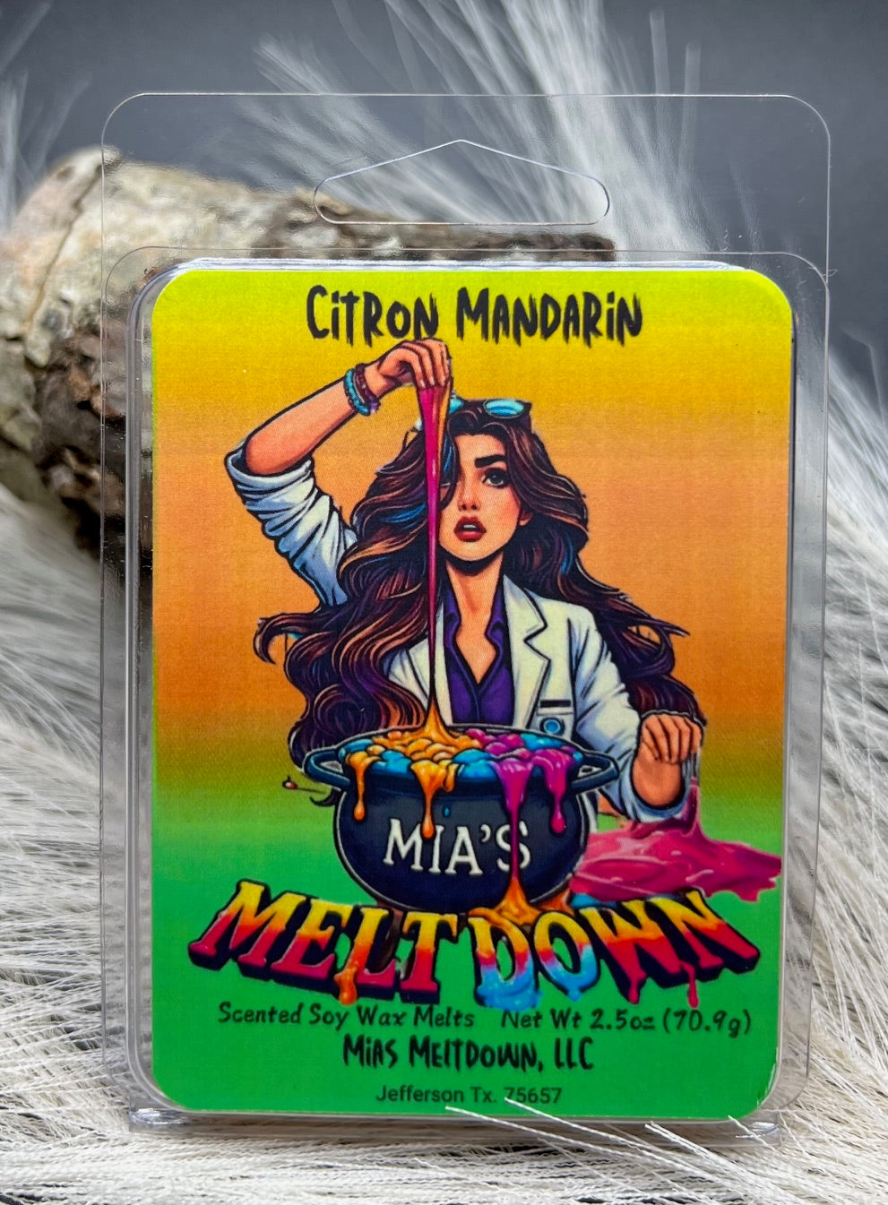 "Citron Mandarin" Scented Soy Wax Melt 2.5 oz