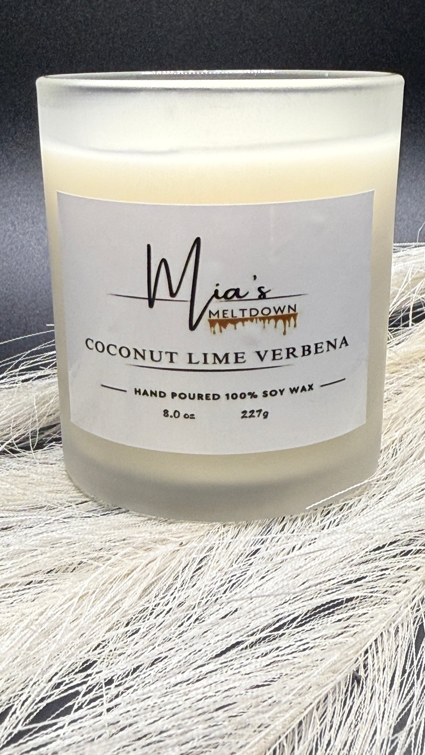 Coconut Lime Verbena Fragrance Soy Wax Candle, 8 oz