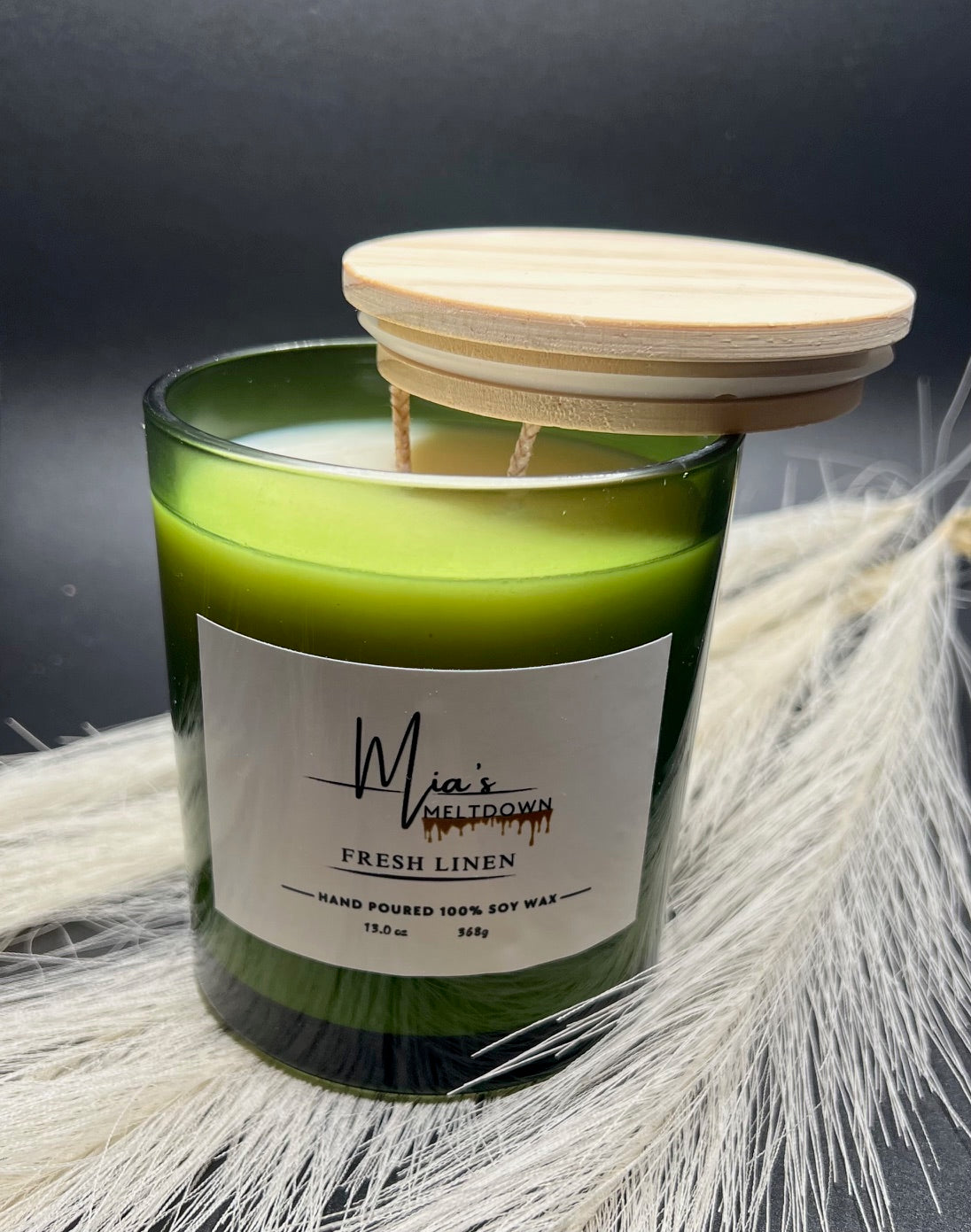 Fresh Linen Fragrance Soy Wax Candle, 13 oz