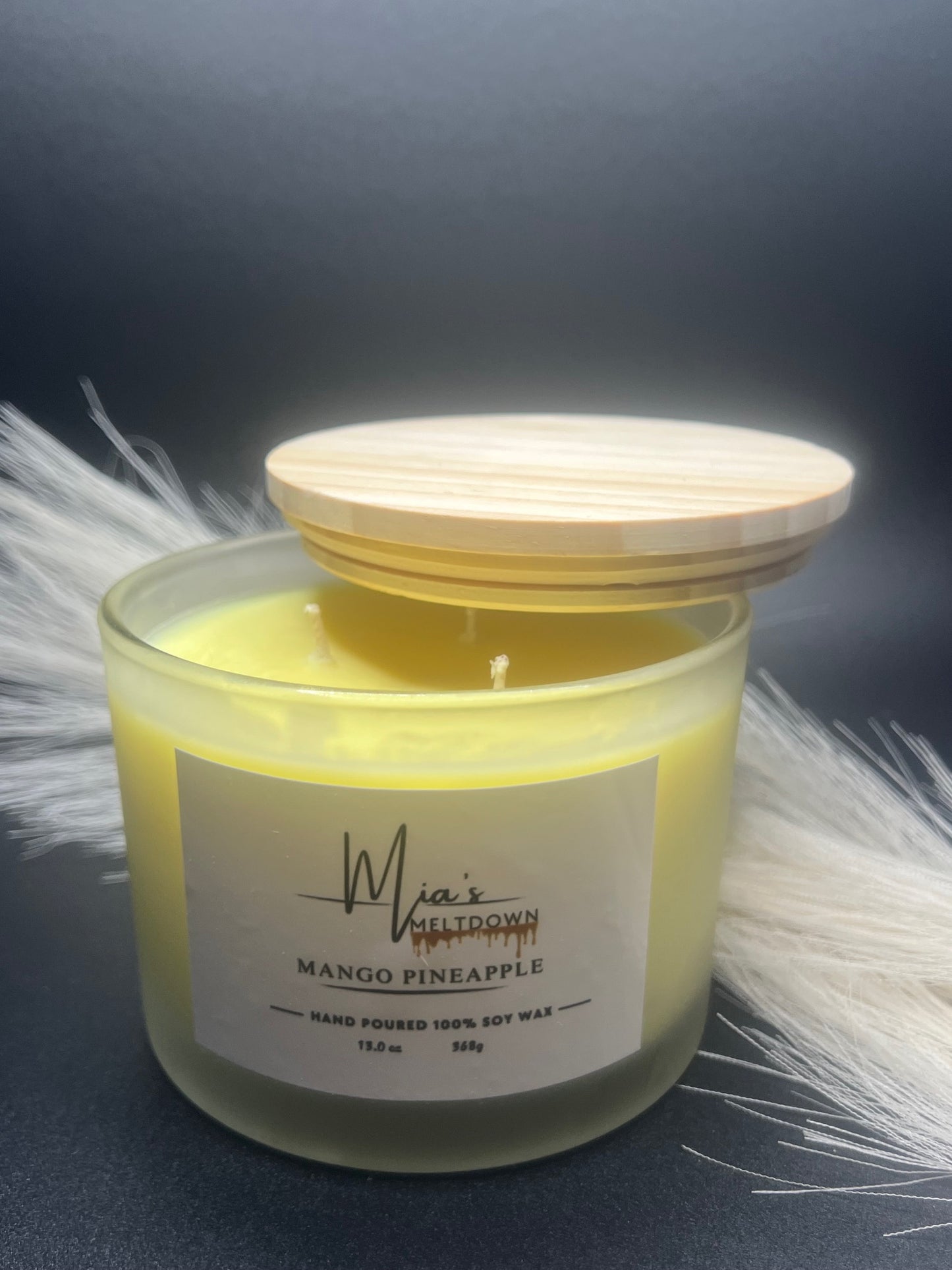 Mango Pineapple Fragrance Soy Wax Candle, 13 oz / 3 wick