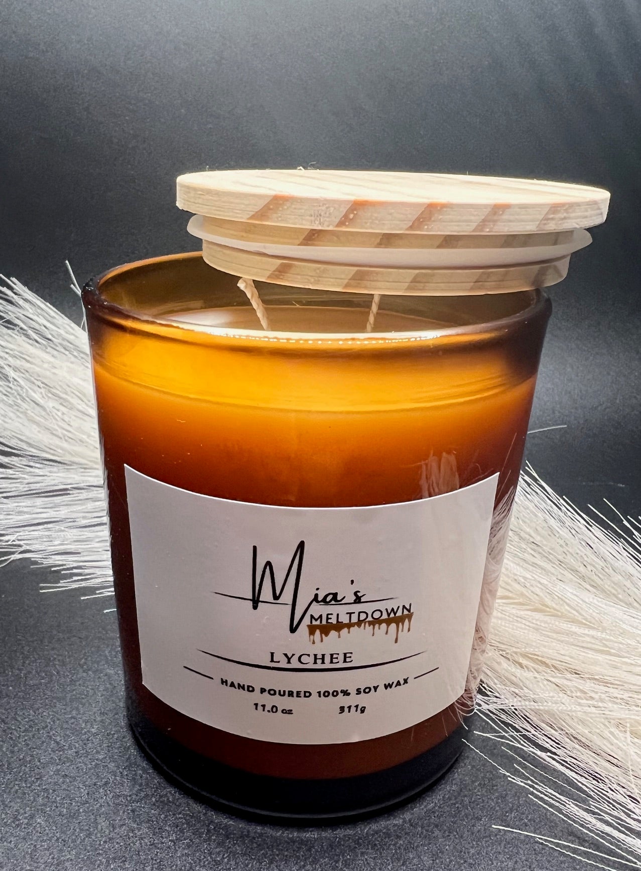 Lychee Fragrance Soy Wax Candle, 11.0 oz Br.