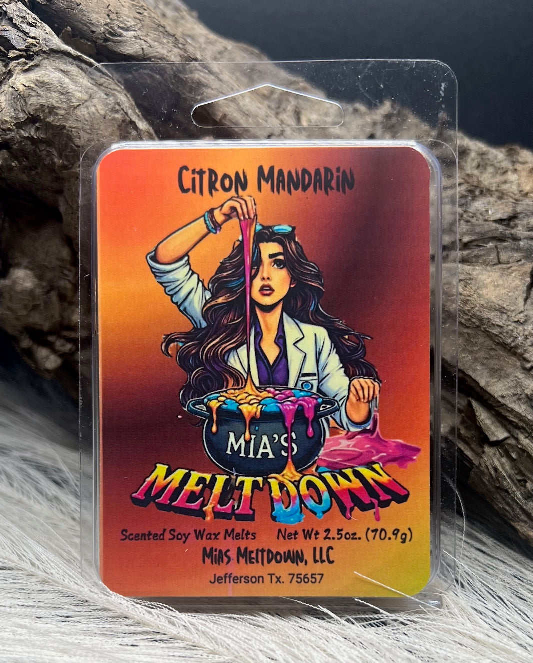 "Citron Mandarin" Scented Soy Wax Melt 2.5 oz