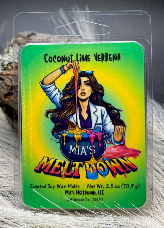 "Coconut Lime Verbena" Scented Soy Wax Melt 2.5 oz